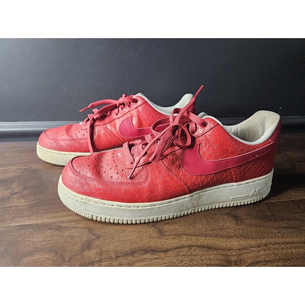 Nike Mens Air Force 1 Low 718152-601 Red Casual Shoes Sneakers Size 14